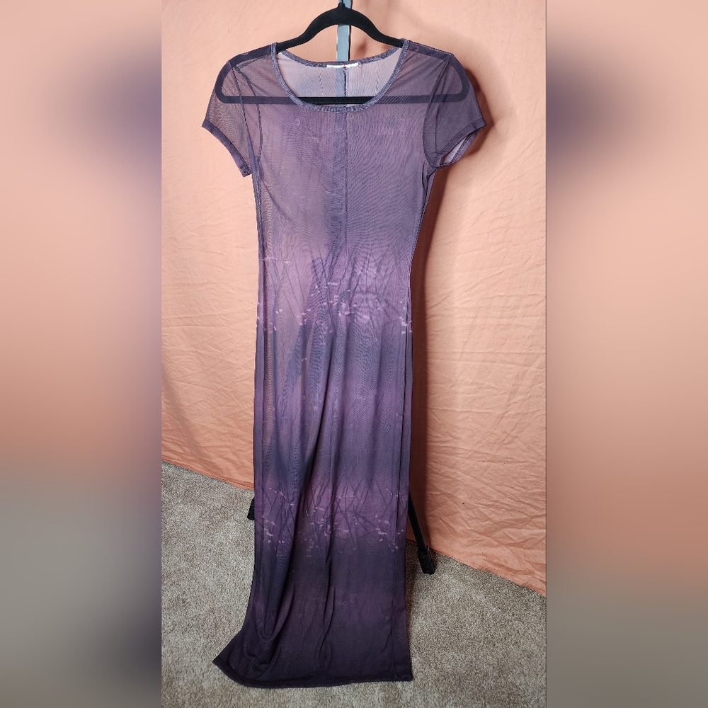 Y2k Vintage Mesh Maxi Dress